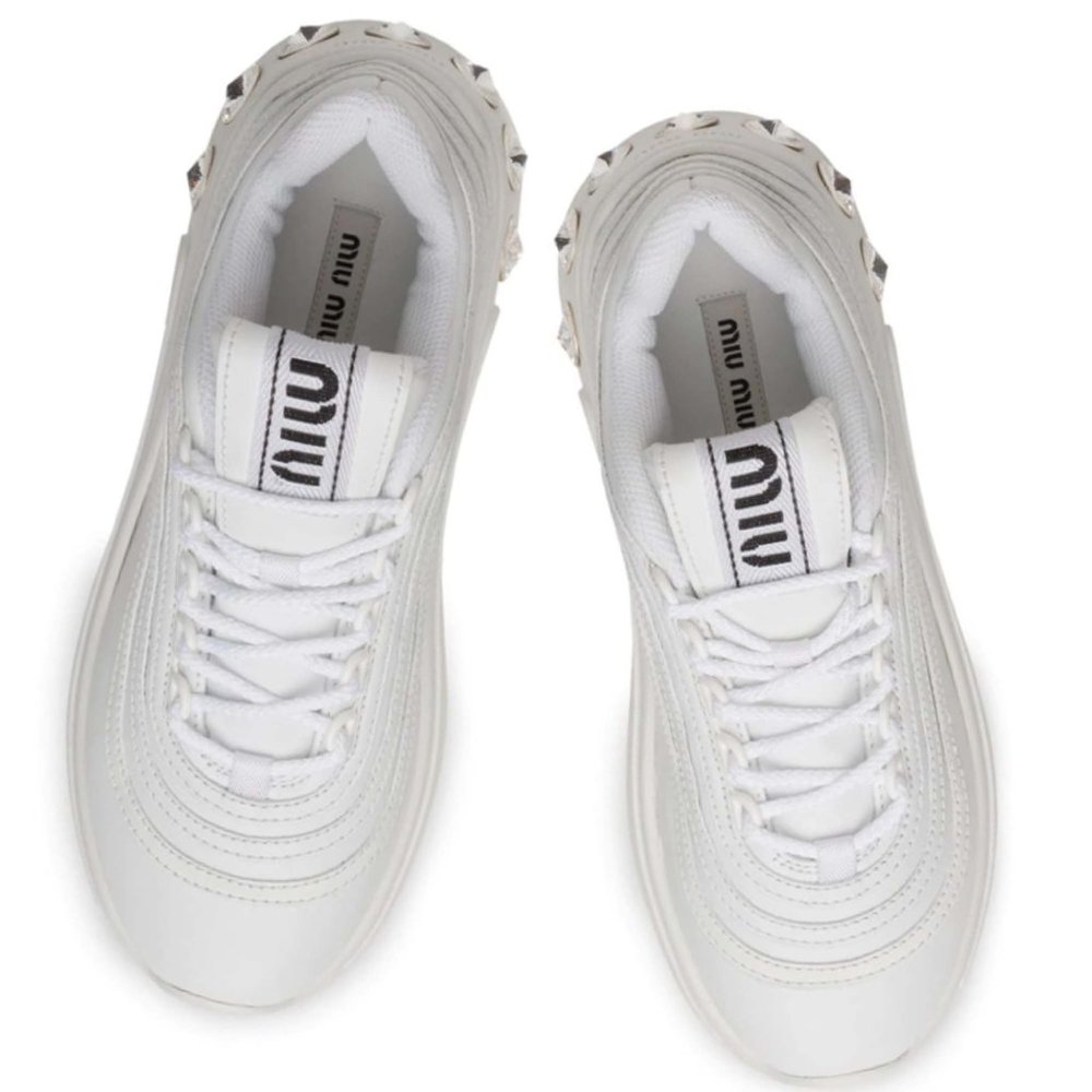 Miu Miu White Athletic Shoes